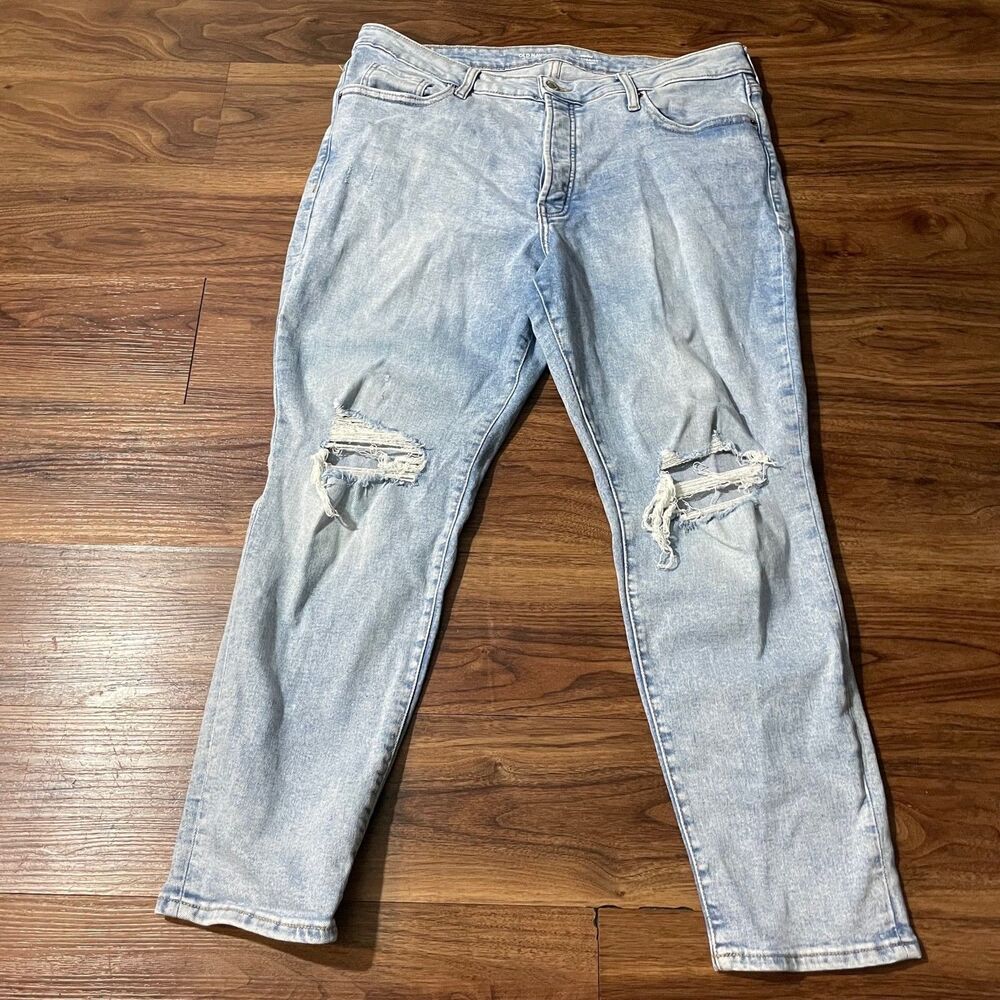Old Navy Extra High Rise Straight Secret Smooth Pockets Jeans Blue Women's 16